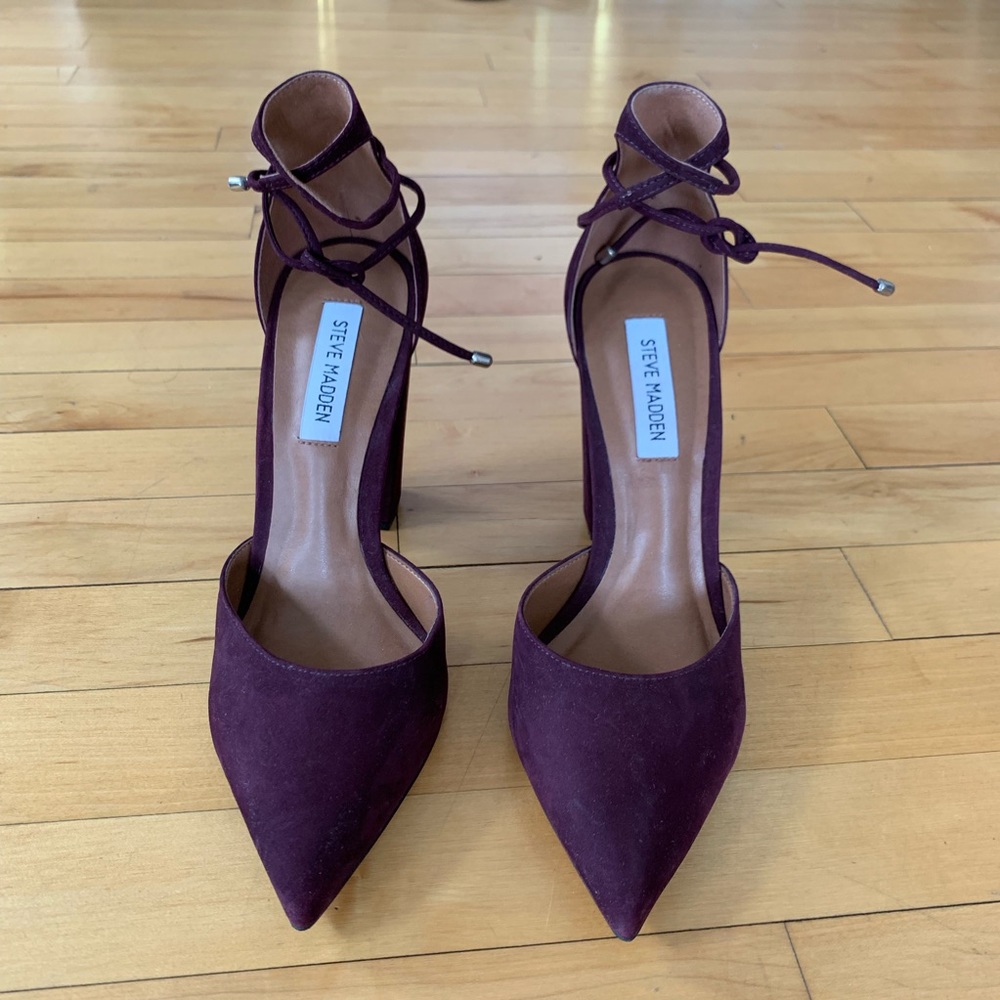 Steve Madden Purple Tie-Up Heels